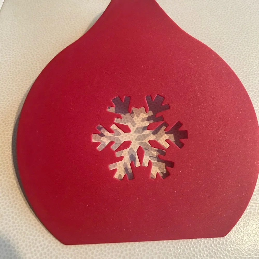 Crate & Barrel Oversized Snowflake Spatula-Red Kitchen Utensil Flapjack Pancake